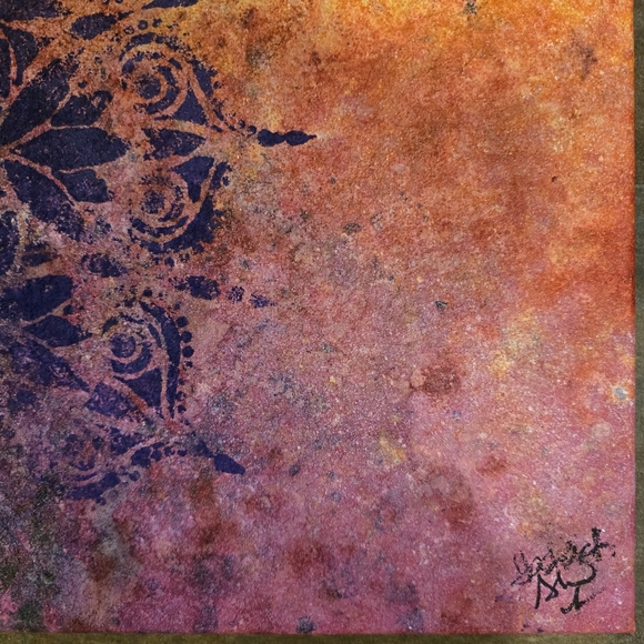 HANDCRAFTED Abstract Rainbow Texture Painting HANDPAINTED HANDMADE Wall Art - Picture 12 of 17